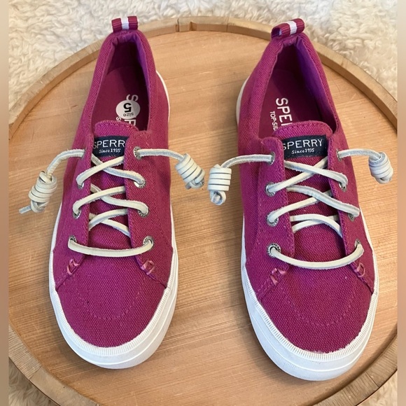 EUC Sperry Women's Sneakers in Pink and White Size 5M - Picture 2 of 9